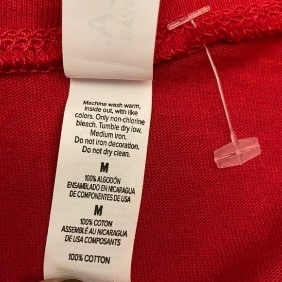 Bella Nice List Christmas holiday red Christmas T-shirt Medium - Picture 7 of 7